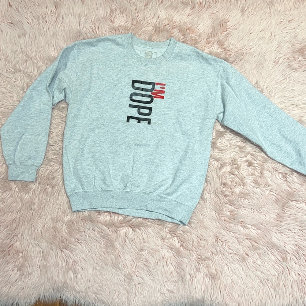 Gray I’m dope sweater size medium